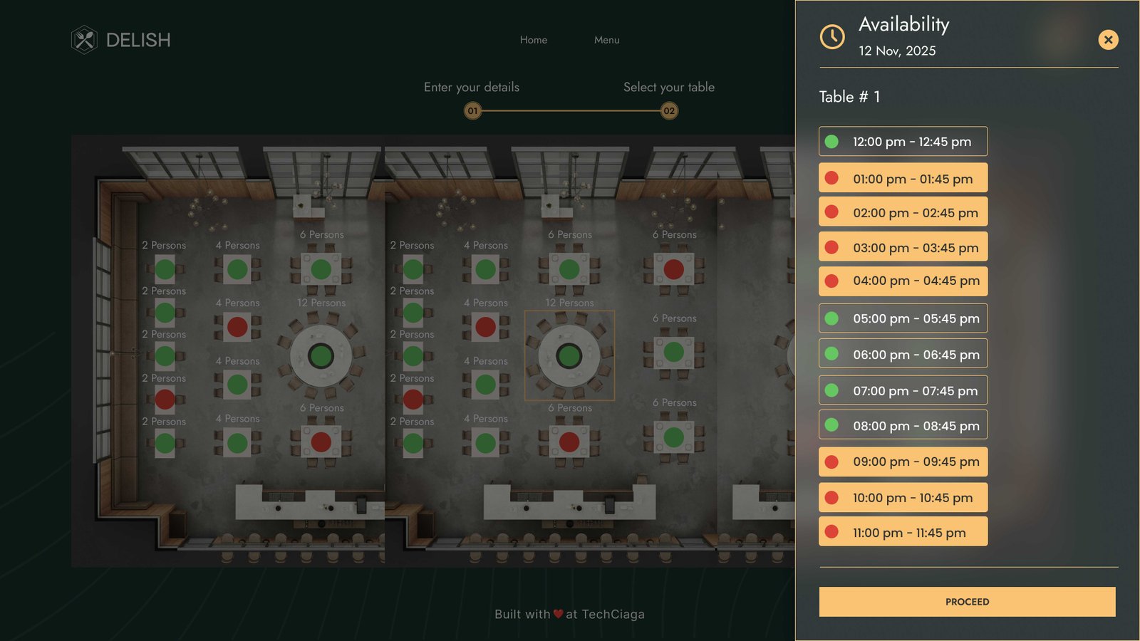 Restaurant Reservation System